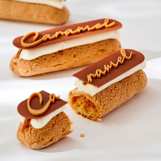 Salted caramel éclair